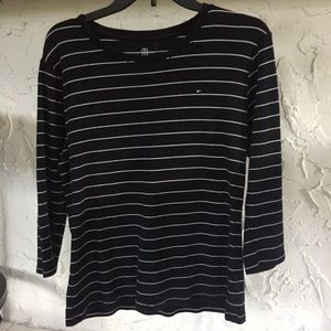 Tommy Hilfiger Striped 3/4 Sleeve Tee